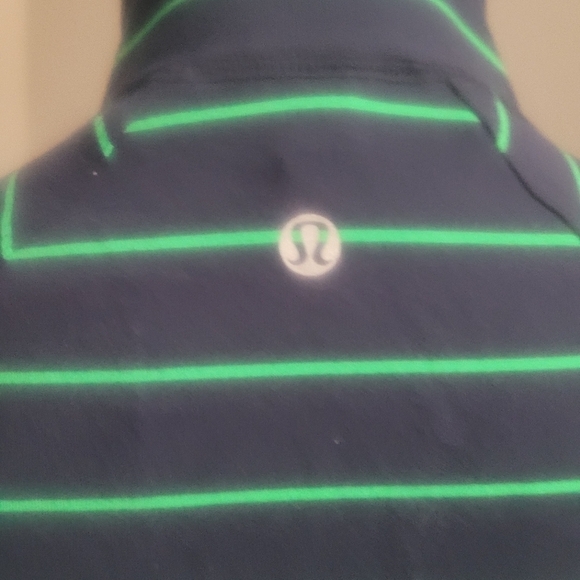 Lululemon Asana Jacket Size 6 Blue Green Stripped Full Zip Thumb Hole Yoga women - Picture 8 of 15